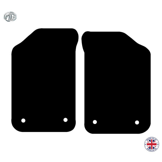 Car Mats for MG GF 1995 - 2001 -  Black Carpet with Green Check Trim